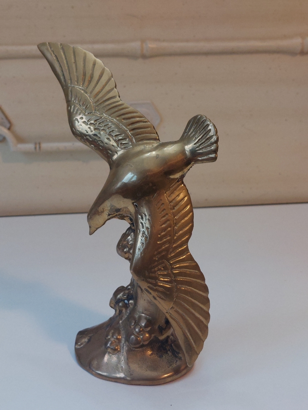 VTG Brass Seagull OR EAGLE Figurine - Soaring Bird Sculpture